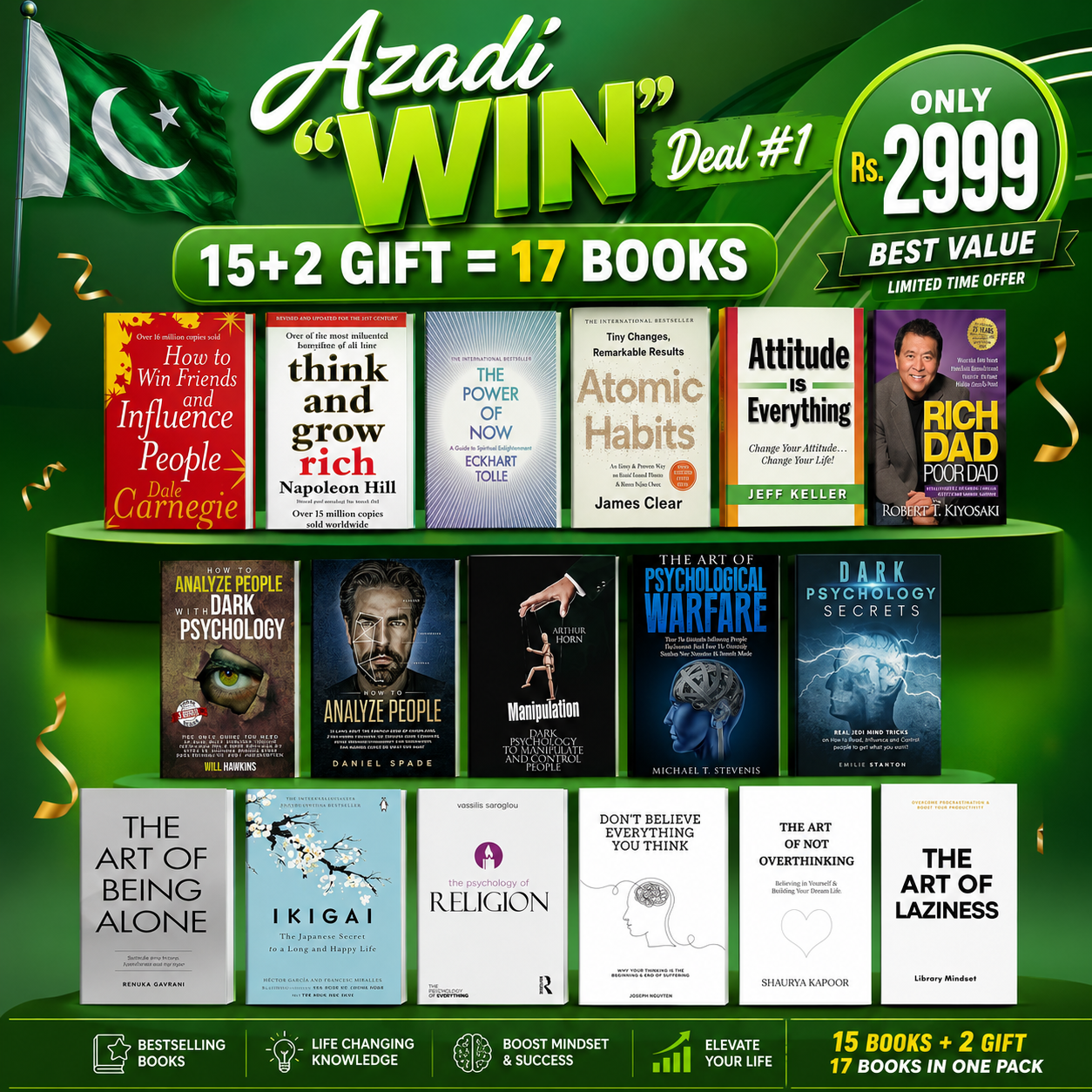 Azadi "WIN" Deal #1 : 17 books Rs.2999