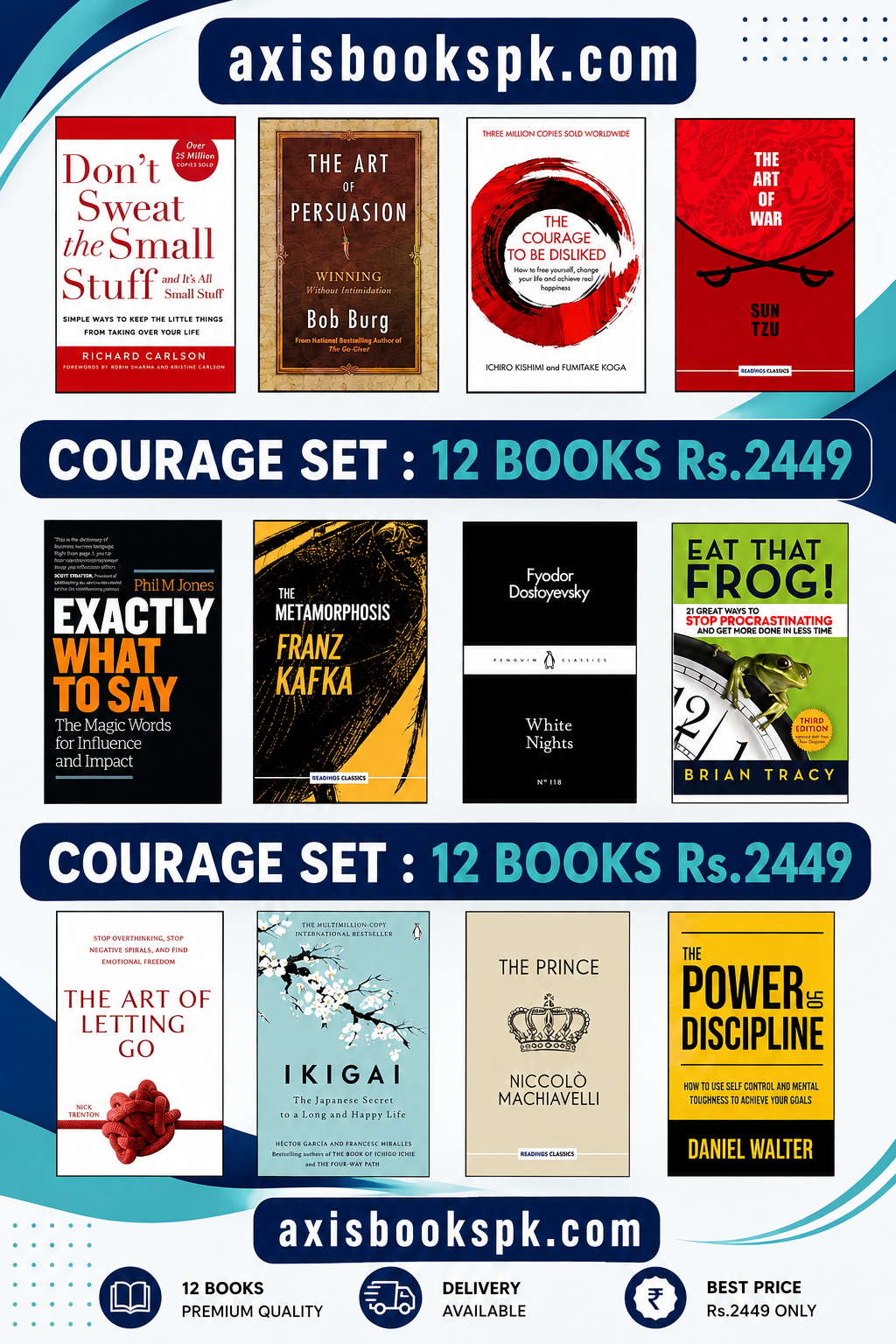 Courage set—12 books Rs. 2449+300 delivery