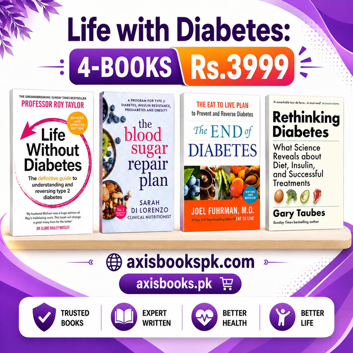 Life with Diabetes : 4-Books Rs 3999