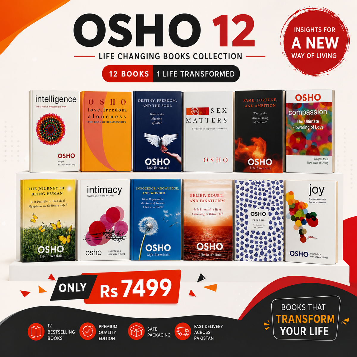 OSHO 12 Life Changing Books Collection
