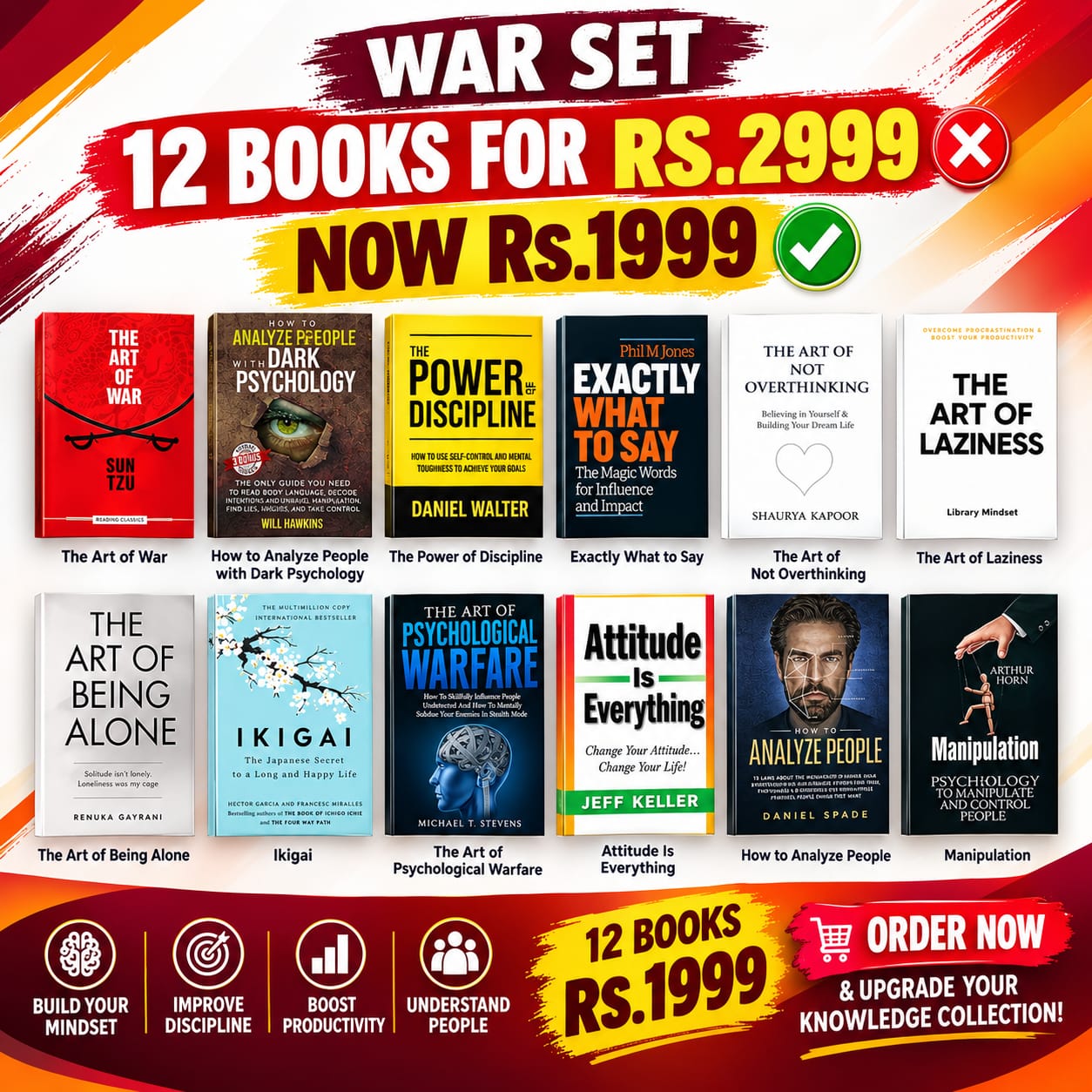 Positive attitdue set : 12 Books Rs.1999+300 delivery