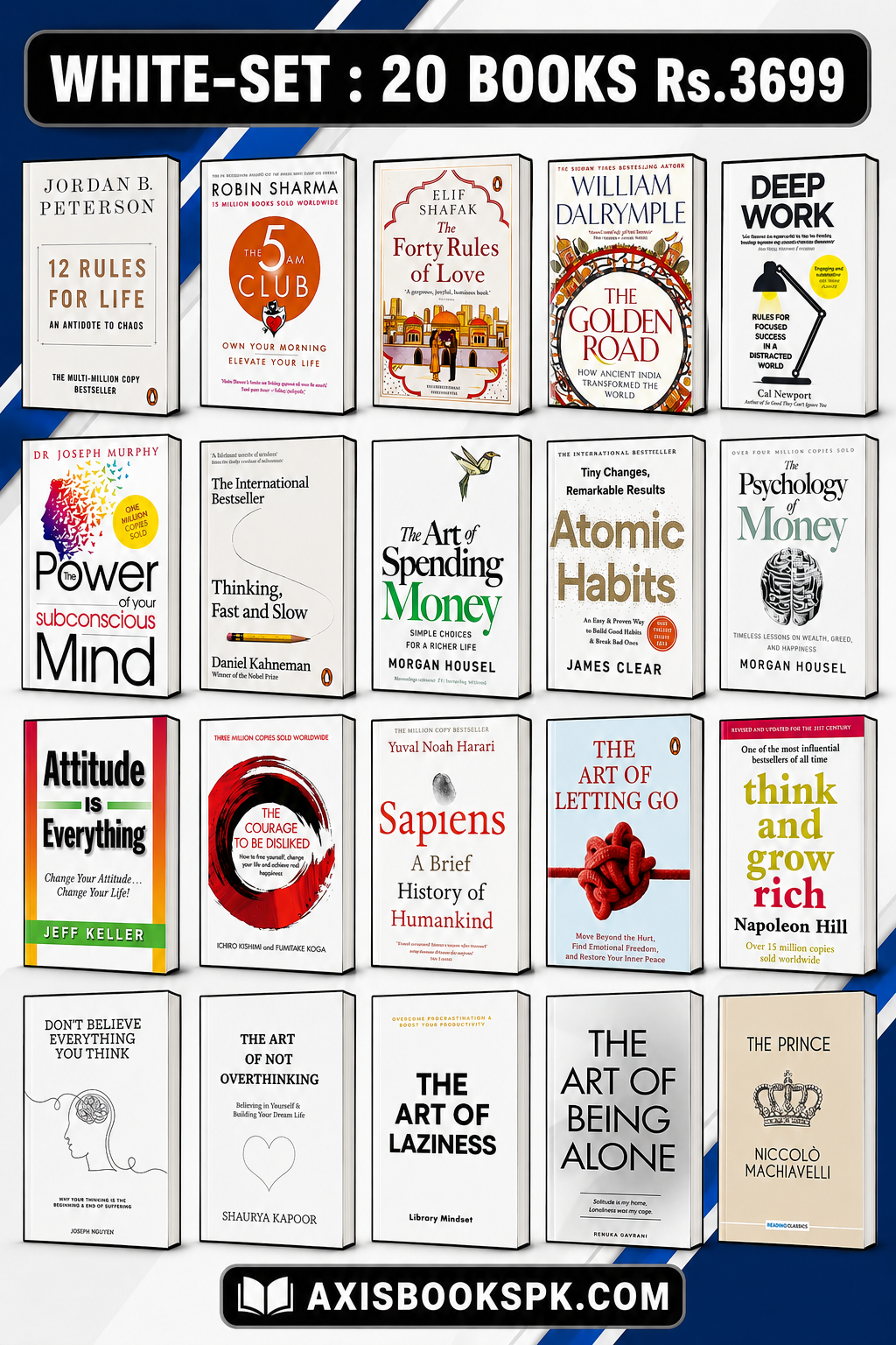WHITE SET: 20 BOOKS — Rs. 3699+300 DELIVERY