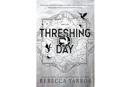 Threshing Day cover with black dragons and silver decorative artwork