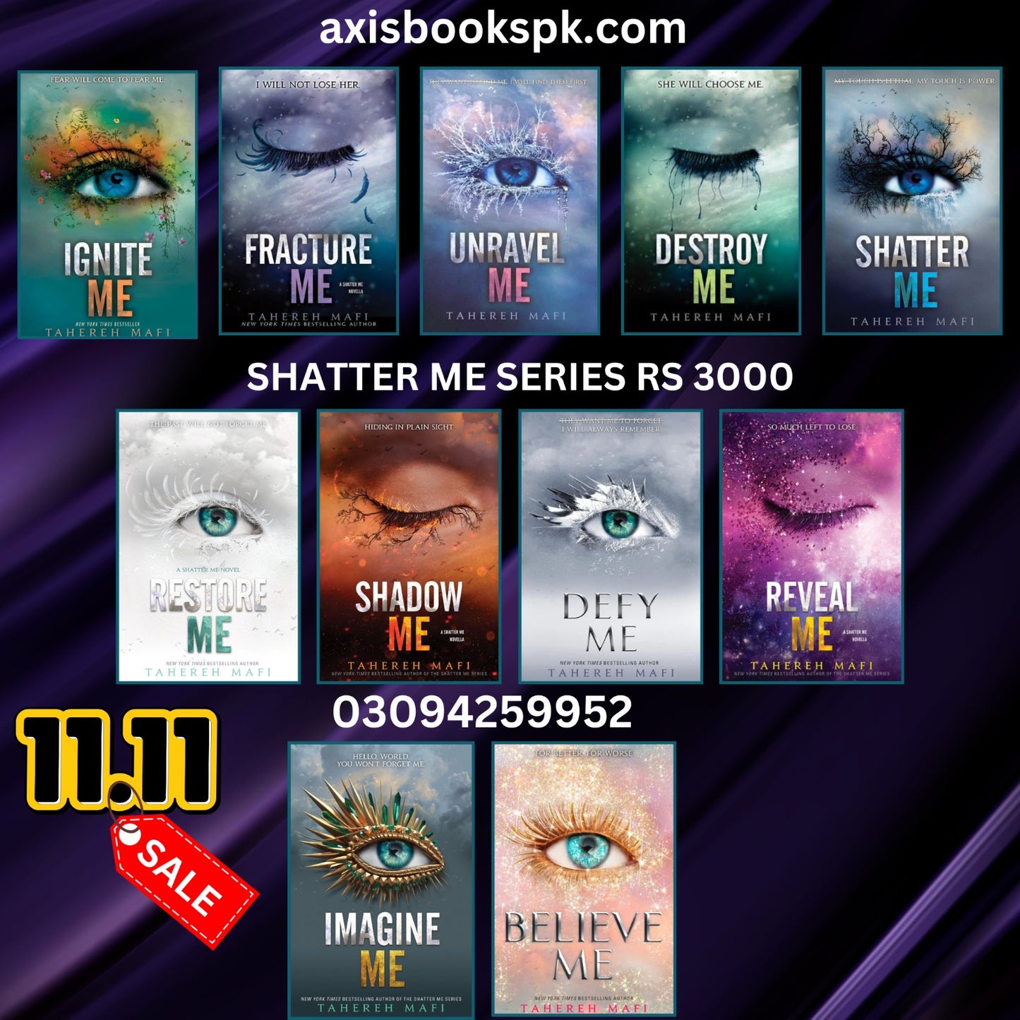 Shatter me series 11 books : Rs 3000