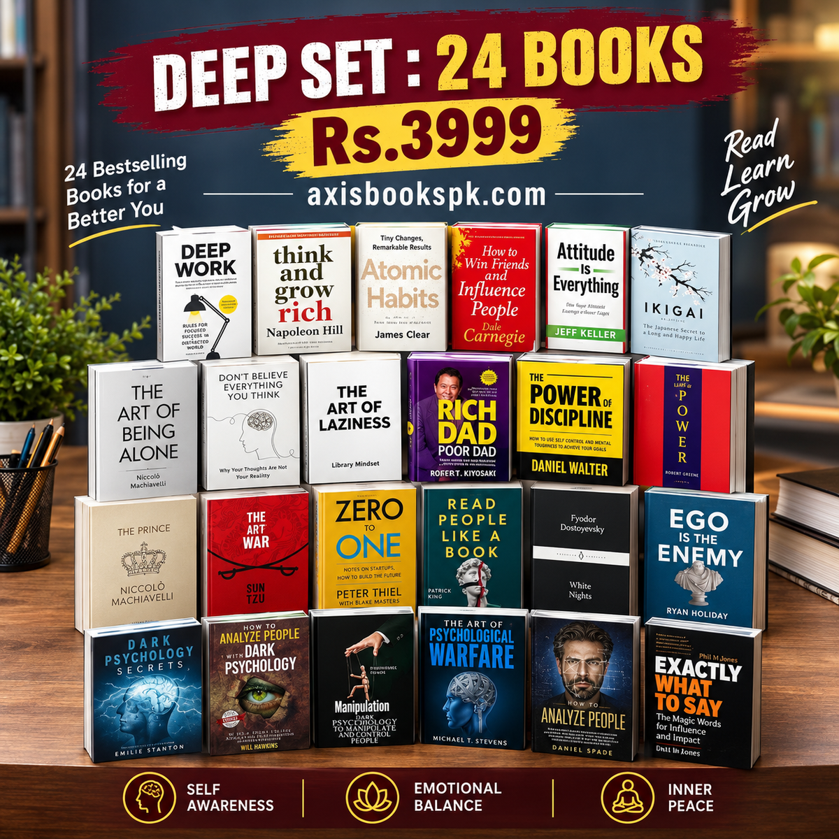 Deep set : 24 books Rs.3999+300 delivery