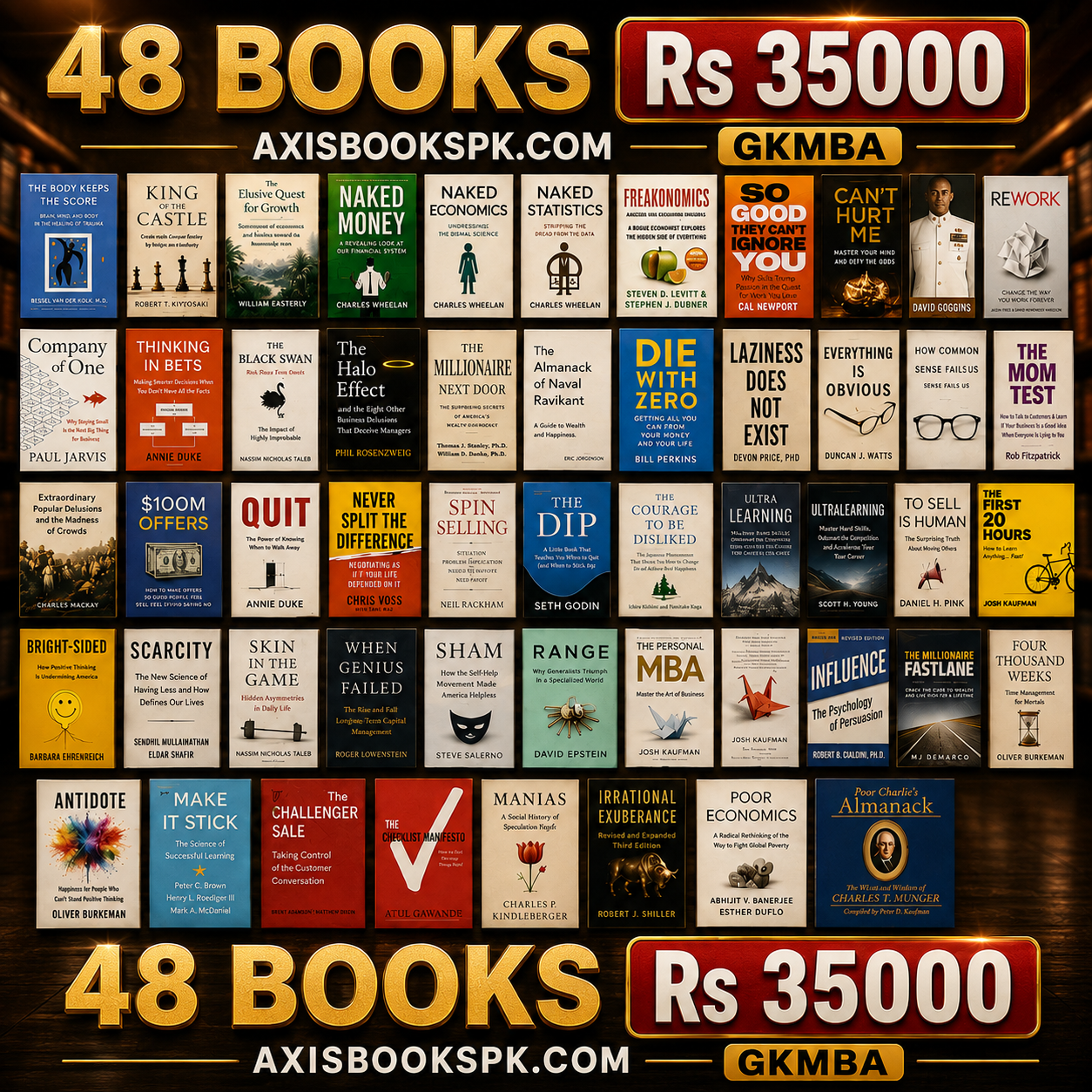 "GKMBA" 48 books Rs 35,000