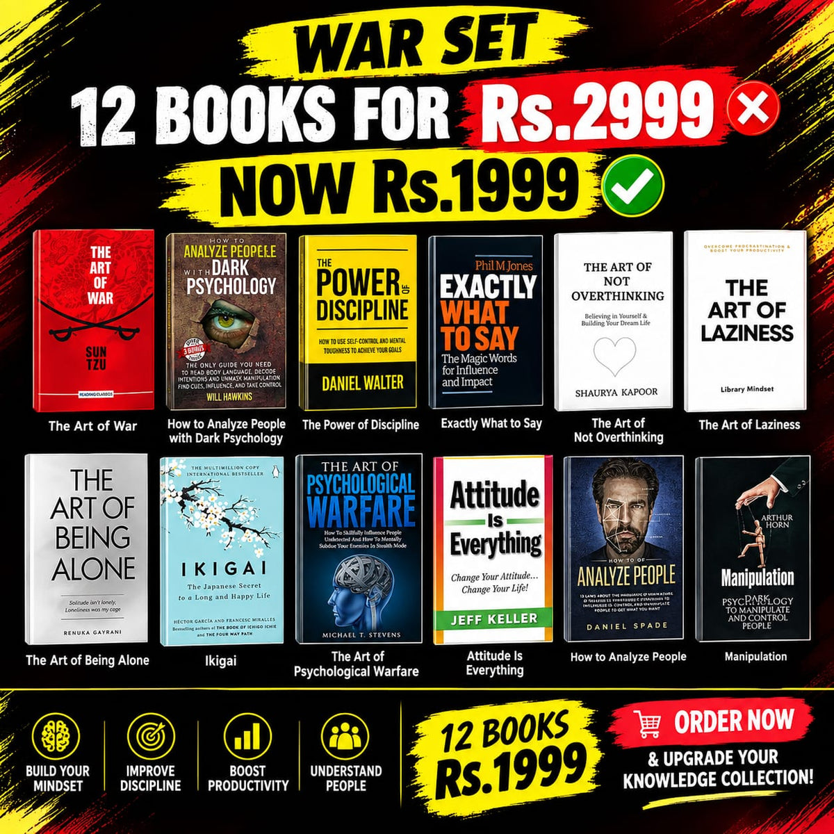 Positive attitdue set : 12 Books Rs.1999+300 delivery