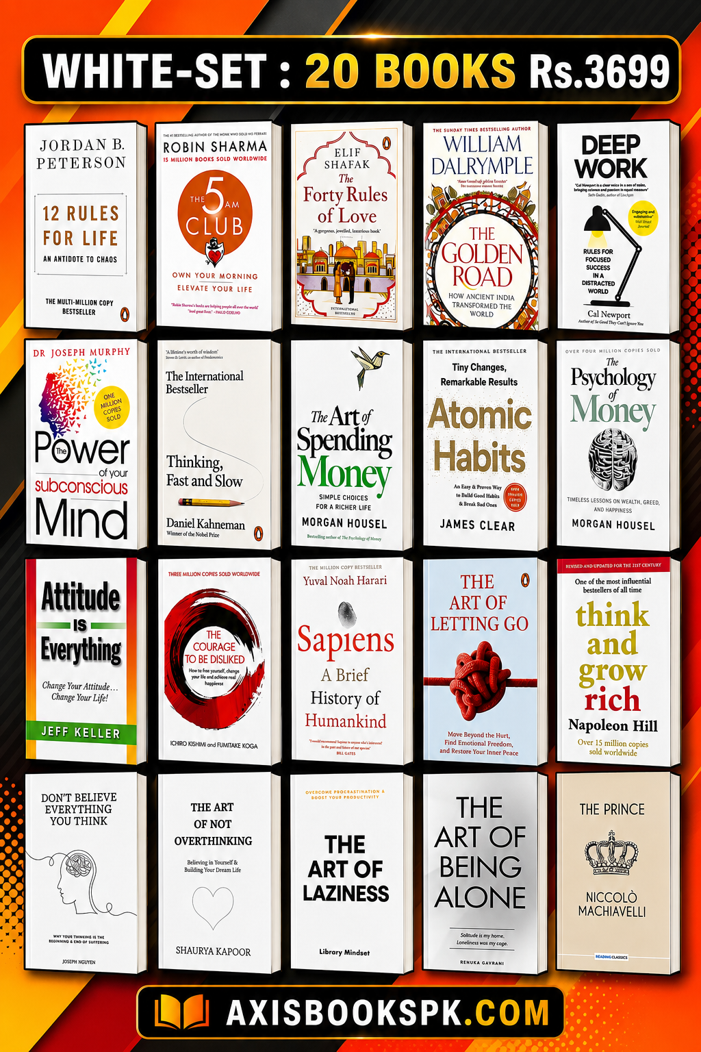 WHITE SET: 20 BOOKS — Rs. 3699+300 DELIVERY