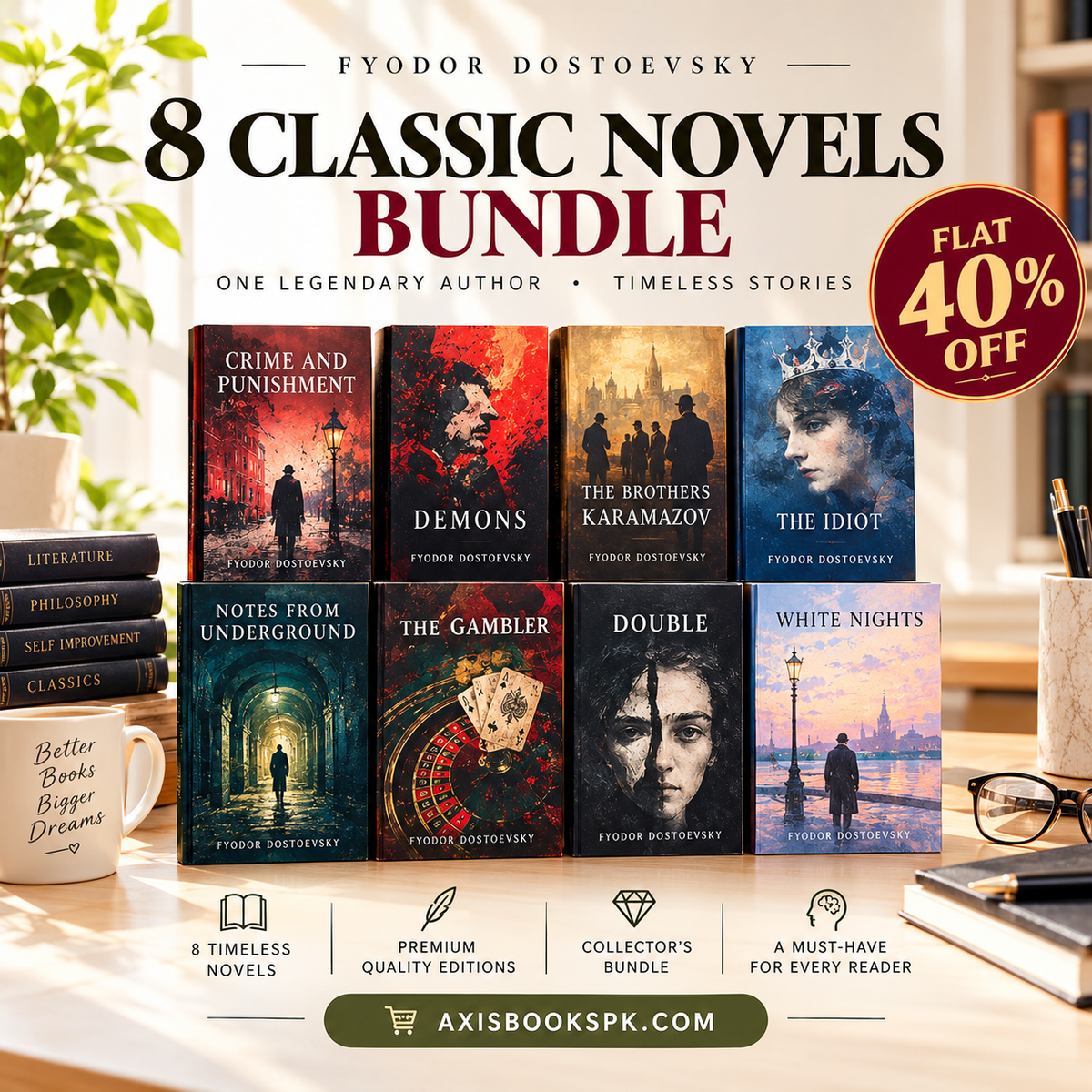 Fyodor Dostoevsky Set of 8 Books: Now Rs 5499