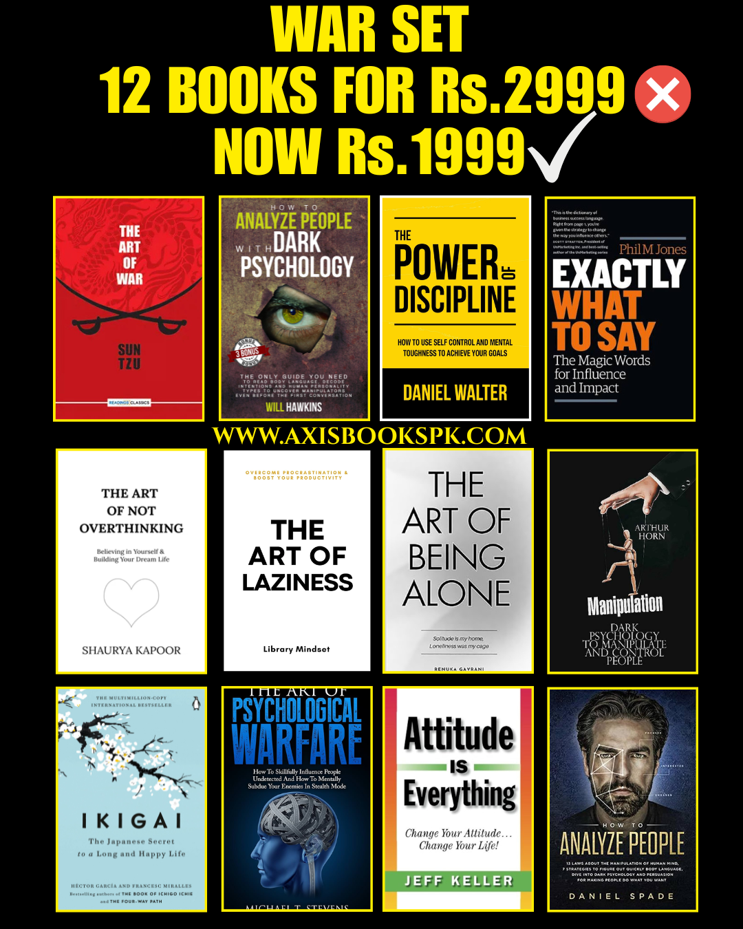 New attitdue set : 12 Books Rs.1999+300 delivery