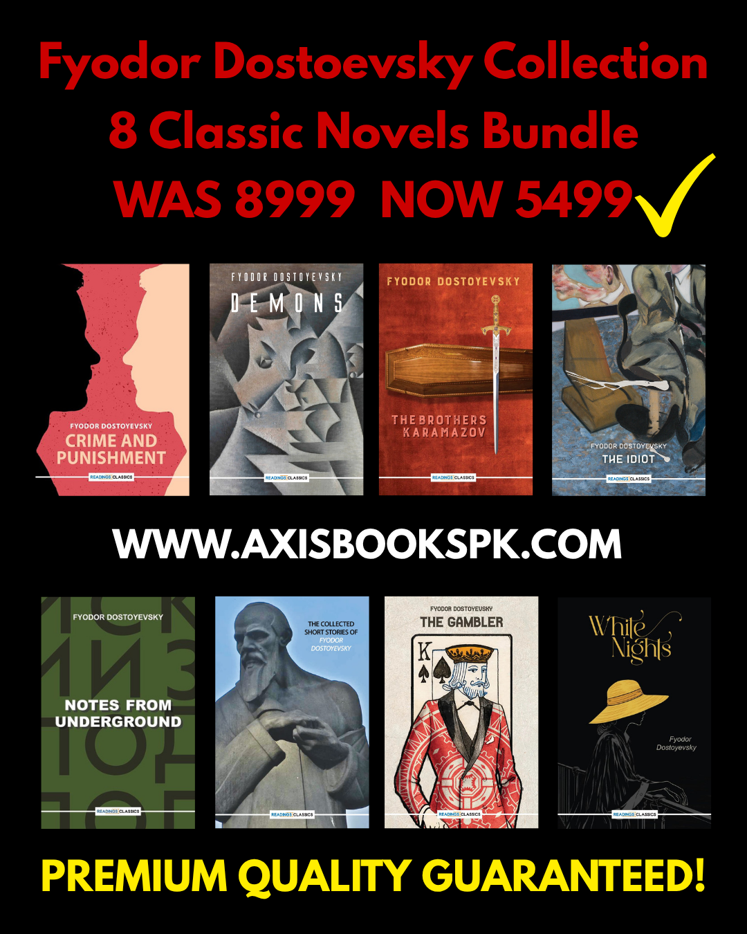 Fyodor Dostoevsky Set of 8 Books: Now Rs 5499