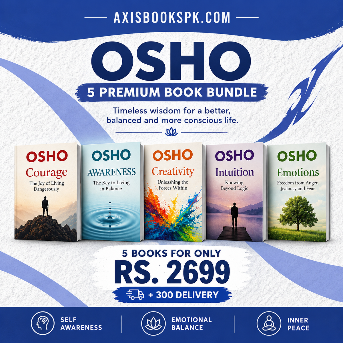 OSHO – 5 Premium Book Bundle Rs. 2699 + Rs. 300 Delivery