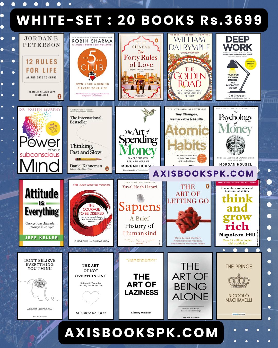 WHITE SET: 20 BOOKS — Rs. 3699+300 DELIVERY