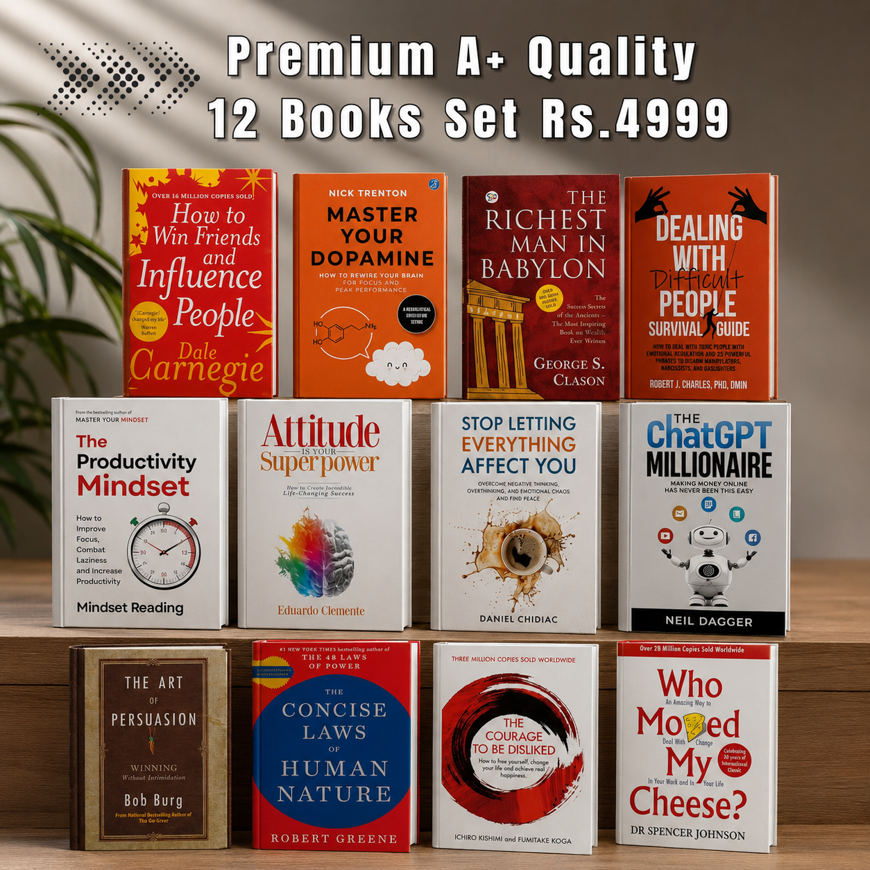 12-Books Self Growth [A+ Quality] Rs.4999