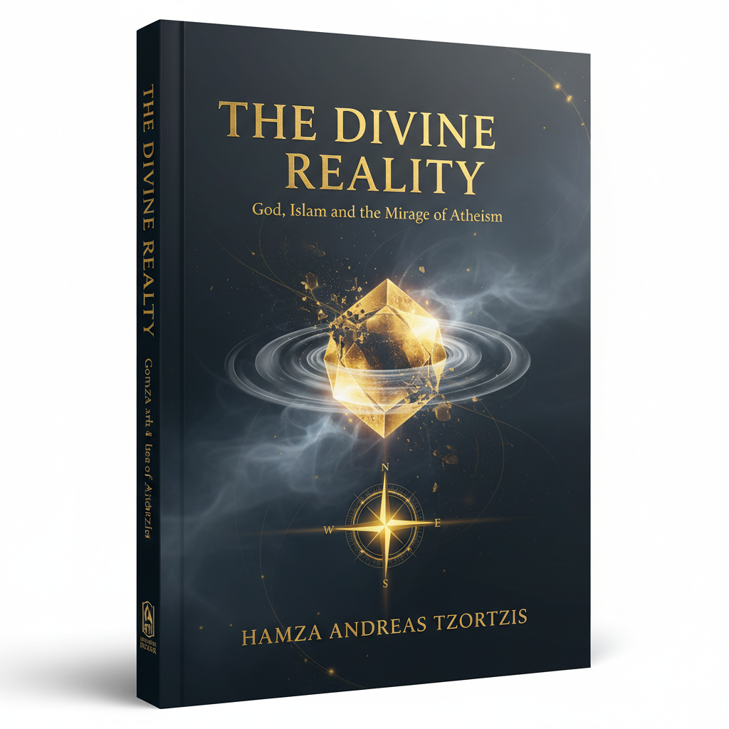 The Divine Reality by Hamza Andreas Tzortzis book cover - God, Islam and the Mirage of Atheism