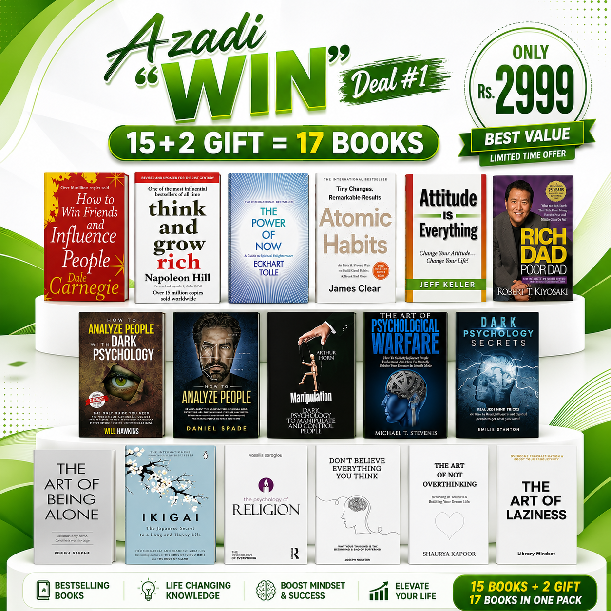 Azadi "WIN" Deal #1 : 17 books Rs.2999